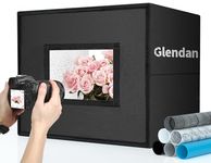 Glendan Light Box Photography, 20" x 16" Portable Professional Photo Studio Light Box, Large Photo Box with 336 High Color Rendering Index LED Lights & 8 Color PVC Backdrops for Product Photography