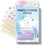 Star Pimple Patches for Face: Cute Acne Zit Dots Hydrocolloid Stickers Clear Skin Care Mighty Absorption,6 Colors 312 Stickers, Overnight Blemish Protectio