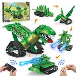 5in1 STEM Dinosaur Toy for 6-12 Year Old Boys Girls Robot Building Set with APP & 2.4GHz Remote Control Science Programmable Building Block Robotics Kit, Birthday Gifts for Ages 6 7 8 9 10 11 12+ Kids