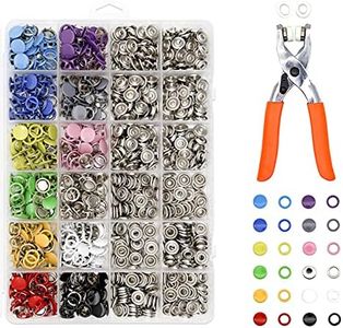 Lesnala 240 Sets 9.5mm Metal Snaps Buttons with Fastener Pliers Press Kit Tool 12 Colors, Metal Press Studs for Leather Rivets Children's Bodysuit, Romper, Apron, Clothing, Bib, Sewing and Crafting