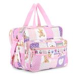 LONGING TO BUY Vanya Handicraft Collection Longing To Buy Multi-Compartment Baby Bag, Diaper Bag & Mother Bag For All Purpose (Rose Pink)