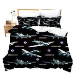 Loussiesd Plane Duvet Cover Set Double Size for Kids Child Teens Men Aircraft Runway Decoration Modern Comforter Cover with 2 Pillowcases Microfiber Zipper Cool Aviation Quilt Cover 3 Pcs