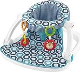 Fisher-Price Baby Portable Chair, Sit-Me-Up Floor Seat with 2 Removable Toys & Washable Seat Pad, Honeycomb (Amazon Exclusive)
