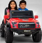 Wishmaster Kids Electric Ride On Car Battery Powered with Remote Control | Big Size SUV Ride-On Toy Car for Boys & Girls | 2 Seater, Lights, Music, Off-Road Wheels | 4x4 Wheel