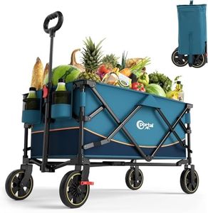 Portal Festival Trolley on Wheels Camping Trolley Cart with Brakes Heavy Duty Beach Wagon Pull along Collapsible Hand Truck Trailer Buggy for Picnic Garden Event Utility Pet 200L