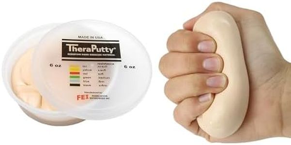 CanDo TheraPutty Standard Hand Exercise Putty for Rehabilitation, Exercises, Hand Therapy, Occupational Therapy, Hand Strengthening, Improve Motor Skills, Stress Relief, Tan: XX-Soft, 6 oz
