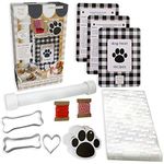 Hapinest Make Your Own Homemade Dog Treats Kit - Dog Bone Cookie Cutters, 24 Gift Bags and Tags, Dog Biscuit Roller, and 3 All Natural Dog Treat Recipes