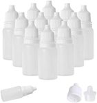 Bezall 50PCS 1oz Dropper Bottles for Essential Oils, 30ml Empty Plastic Squeezable Eye Liquid Bottles with Childproof Cap - Leak Proof Travel Bottles for Liquids