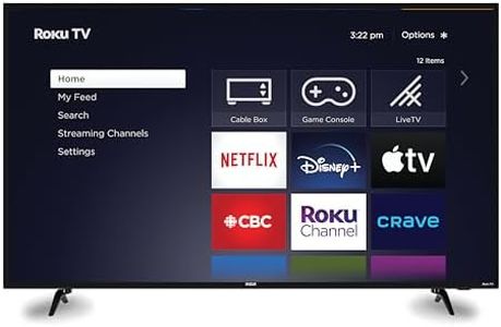 RCA ROKU RTRU5529 55-inch 4K UHD LED HDTV, 4 HDMI Ports, Black