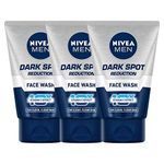 NIVEA MEN Dark Spot Reduction Face Wash 100 g (Pack of 3)| With Ginko and Ginseng Extracts for Clean, Healthy & Clear Skin | 10 X Vitamin C Effect for Radiant Skin |For Dark Spot Reduction