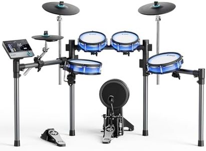 Donner BackBeat Electric Drum Set with High-Tech 7-inch Touchscreen, 1126 Sounds, Customize Drum Pad Colors, Internal Rack Wiring, and Gaming APP for Ultimate Fun