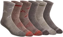 Dickies Men's Dri-Tech Moisture Control Comfort Length Mid-Crew Socks, Comfort Length Olive Assort (6 Pairs), Large