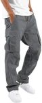 HUNGSON Mens Cargo Pants Drawstring