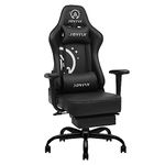 JOYFLY Computer Chair, High Back Gaming Chair for Adults Ergonomic Gamer Chair with Footrest, Office Chair with Height Adjustment, Headrest and Lumbar Support, 350lbs Capacity, Black