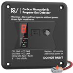 RV Dual LP/C0 Alarm, 2 in 1 RV Propane Gas Detector, Replace The Old #31011,100dB Loud Alarm,12V DC for Motorhome Travel Trailer, Motor Coach, Truck Camper (R503 Flush Mount-Black)