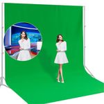 BEIYANG 10 Ft x 20 Ft Photography Backdrop Green Screen, Green Background Non-Reflective Fabric Wrinkle Resistance Photo Background for Photo Studio Shooting Props