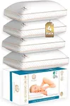 Royal Therapy King Memory Foam Pillows 4-Pack - Shredded Memory Foam Pillow for All Sleep Positions - Medium Firm Pillow Adjustable Loft, Bamboo Rayon Pillowcase, CertiPUR-US, Oeko-TEX Certified