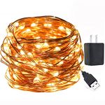 Fairy Lights Plug in, EShing 100LEDs 33Ft String Lights with Power Adapter, UL-Listed Waterproof Decorative Firefly Lights for Wedding Party Backdrop Canopy Tapestry Gazebo Indoor Outdoor Decorations