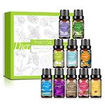 PHATOIL Fragrance Oils for Soap Making -10 Scented Oil White Musk, Coconut&Vanilla, Fresh Linen, Sea Breeze, Parma Violet, Black Orchid, Baby Powder, Japanese Magnolia, Mandarin, Freesia