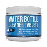 Water Bottle Cleaner Tablets (24 Pack) | Water Bottle Cleaning Tablets Remove Stubborn Stains & Odors. Compatible with Hydration Bladders, Hydroflask, Camelbak, YETI, Thermos - Made in the USA