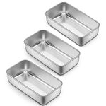 Bread Loaf Pan Set of 3, HaWare Stainless Steel Bread Pan for Baking Bread Banana Sandwich Cake, Non-Toxic & Heavy-Duty, Oven Safe & Dishwasher Safe