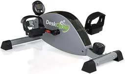 DeskCycle 2 Under Desk Bike Pedal Exerciser with Adjustable Height - Stationary Bikes for Home & Office (Grey)