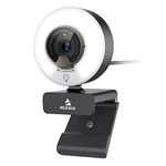 NexiGo N960E 1080P 60FPS Webcam with Light, Software Included, Fast AutoFocus, Built-in Privacy Cover, USB Web Camera, Dual Stereo Microphone, for Zoom Meeting Skype Teams Twitch