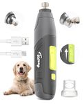 Toozey Dog Nail Grinder, 12000RPM (Max) & 3-Speed Professional Electric Rechargeable Pet Nail Trimmer with LED Lights for Large and Medium Dogs with Dust Cap