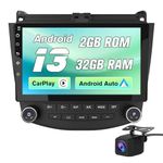 Car Radio Stereo Android 13 for Honda Accord 7th 2003 2004 2005 2006 2007 with Backup Camera CarPlay Android Auto