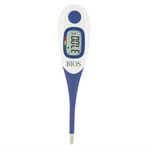 BIOS Diagnostics Digital Thermometer with Bluetooth, High Accuracy to 1/100th of a Decimal,Fever Alarm, Flexible Tip, Stores Last Measurement, Fever Indicator Chart, MediLink App Tracking Temperature