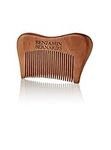 Beard Comb - Superior Walnut Wood Pocket Comb by Benjamin Bernard - Anti-Static & No Snag Beard Grooming – Perfect Beard Accessory for Beard Oil & Beard Balm – Size: 9cm x 5cm