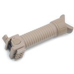 TRIROCK Quick deploy bipod grip fits picatinny weaver 20mm rail with Tan Flat Dark Earth Color