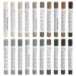 sourcing map Furniture Repair Wax Crayons Kit, 20Pcs - Wood Filler Stick, Touch Up Furniture Markers - for Scratches Holes Tables Desks Wooden Floor Laminate Covers, Gray Series