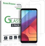 amFilm Tempered Glass Screen Protector compatible with LG G6 2.5D Rounded Edge LGG6 2017 (2-Pack)