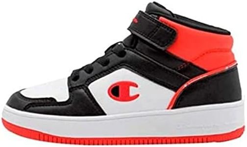 Champion Rebound 2.0 Mid B PS Sneakers, Noir Blanc Rouge Kk003, 28.5 EU