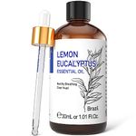 HIQILI Lemon Eucalyptus Oil 30ML, 100% Natural Aromatherapy Oil for Face, Candle Making, Diffuser, Skin&Hair-1 Fl Oz