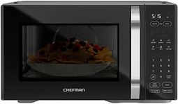 Chefman MicroCrisp Countertop Digital Microwave Oven, Unique "Cook & Crisp" Power Combo, 1.0 Cu Ft, Dual-Cook 1000W Microwave + 1500W Crisper, 6 Touch Presets, Digital Display, Stainless Steel Handle