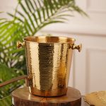 Pure Home + Living Aiden Gold Hammered Wine Bucket