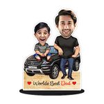 Foto Factory Gifts caricature personalized gifts Dad and Son wooden 8 inch x 5 inch CA0289