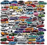 100 Packs JDM HellaFlush Sport Car Racing Stickers Water Bottles Laptop Phone Motorcycle Computer Guitar Skateboard Hydroflasks Vinyl Sticker Waterproof Aesthetic Decals for Teens Girls Adults