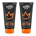 King of Shaves 2 in 1 No Foam Shaving Cream For Men, Post Shave Moisturiser for Men, Moisturising Shave Cream Men 2x175ml