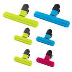 Acmiz Bag Clips for Food Storage 2 Sizes - 6 Pcs Sturdy, Airtight, Reusable Clips for Sealing Freezer Bags-Ideal for Home & Kitchen - Assorted Colors