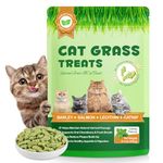 LIXINGLY 180g Cat Grass Snacks, Freeze-dried Cat Grass Granules, Edible Chew Toys, Hairball Treats, Fresh Breath, Suitable for Cats Over Three Months Old