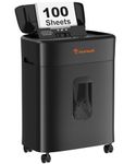 Bonsaii 100-Sheet Auto Feed Paper Shredder, Micro Cut Heavy Duty shredder with P-4 Security Level, Up to 30-Minute Continuous, 16L Bin, Anti-Jam Shredders for Home Office use, Black, C231-D