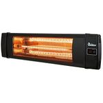 Dr Infrared Heater DR-238 Carbon Infrared Outdoor Heater for Patio, Backyard, Garage, and Decks, Standard, Black