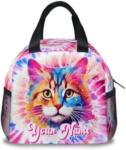 UNIKITTY Cat Lunch Bag for Women – 8L Insulated Reusable Lunch Box for Office & School, Personalized Girls Lunch Bag
