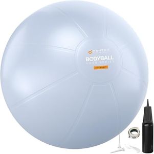 MANTRA SPORTS Exercise Ball – Birthing Ball Pregnancy Ball, Yoga Ball, Gym Ball Physio Ball - Anti-Burst Slow-Deflate, Non-Slip | Pump, Plugs and Measuring Tape included