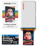 The Imaging World Polaroid Hi-Print - Bluetooth Connected 2x3 Pocket Phone Photo Printer with Polaroid Hi·Print 2x3 Paper Cartridge (20 Sheets) and Microfiber Cloth