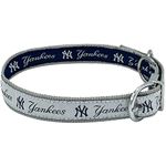 New York Yankees Reversible MLB Dog Collar, Medium. Premium Home & Away Two-Sided Pet Collar Adjustable with Metal Buckle. Your Favorite MLB Baseball Team with Unique Design on Each Side! Dogs/Cats