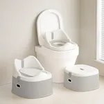 3-in-1 Toddler Potty Training Toilet for Boys and Girls Multi-use Baby Potty Chair for Toddlers 1-3 Training Potty Seat Toddler Toilet Baby Potty Training Seat with Step Stool (Gray)